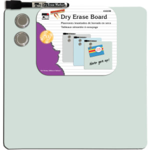 Magnetic Dry Erase Board with Marker & Magnets, Unframed, 11.5" x 11.5", Pack of 6