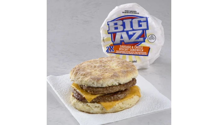 BIG AZ® Double Sausage and Cheese Biscuit Sandwich_image_1