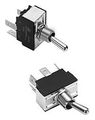 Bat Handle Type DPDT Toggle Switch With Screw Terminals (ON)-OFF-(ON) Momentary Contact
