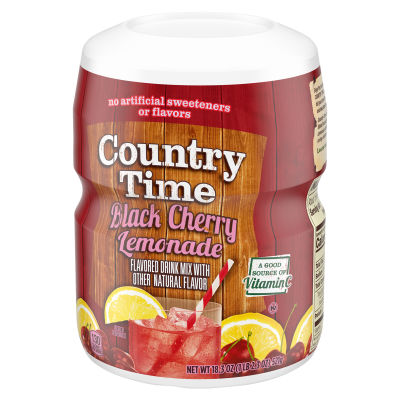 Country Time Black Cherry Lemonade Drink Mix, 18.3 oz Canister