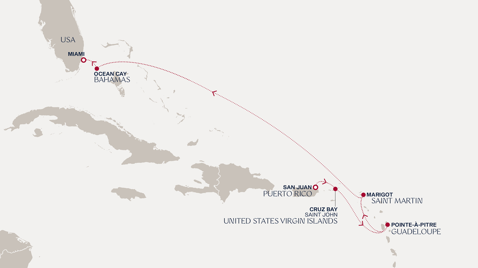 Itinerary map