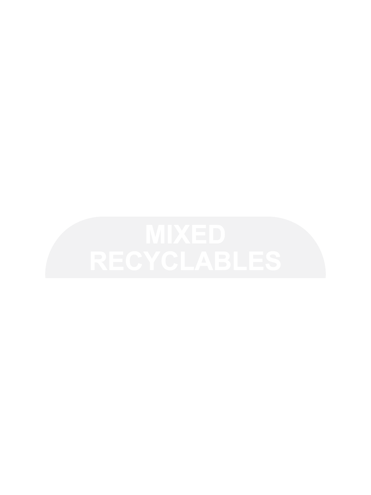 BILLI BOX – Label – Mixed Recyclables – Clear-White