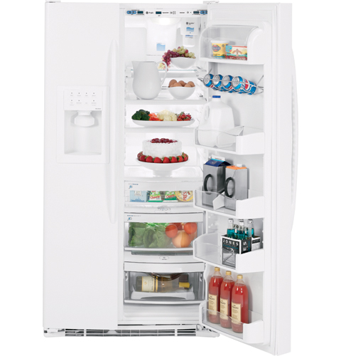 GE Profile™ ENERGY STAR® 25.6 Cu. Ft. Side-by-Side Refrigerator with Dispenser