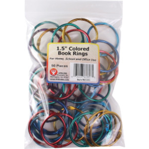Metallic Book Ring, 1.5" Diameter, Pack of 50