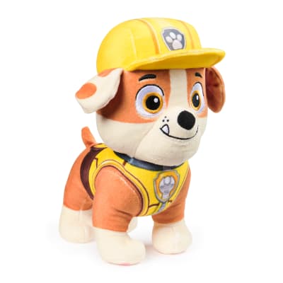 PAW Patrol Rubble Plush Toy, 7-Inch Premium Stuffed Animals, Kids Toys for Boys & Girls Ages 3 and Up