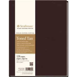 400 Series Art Journal Sketch Paper, Toned Tan, Hardbound Binding, 64 Sheet, 8.5x11 inch, 1 Count