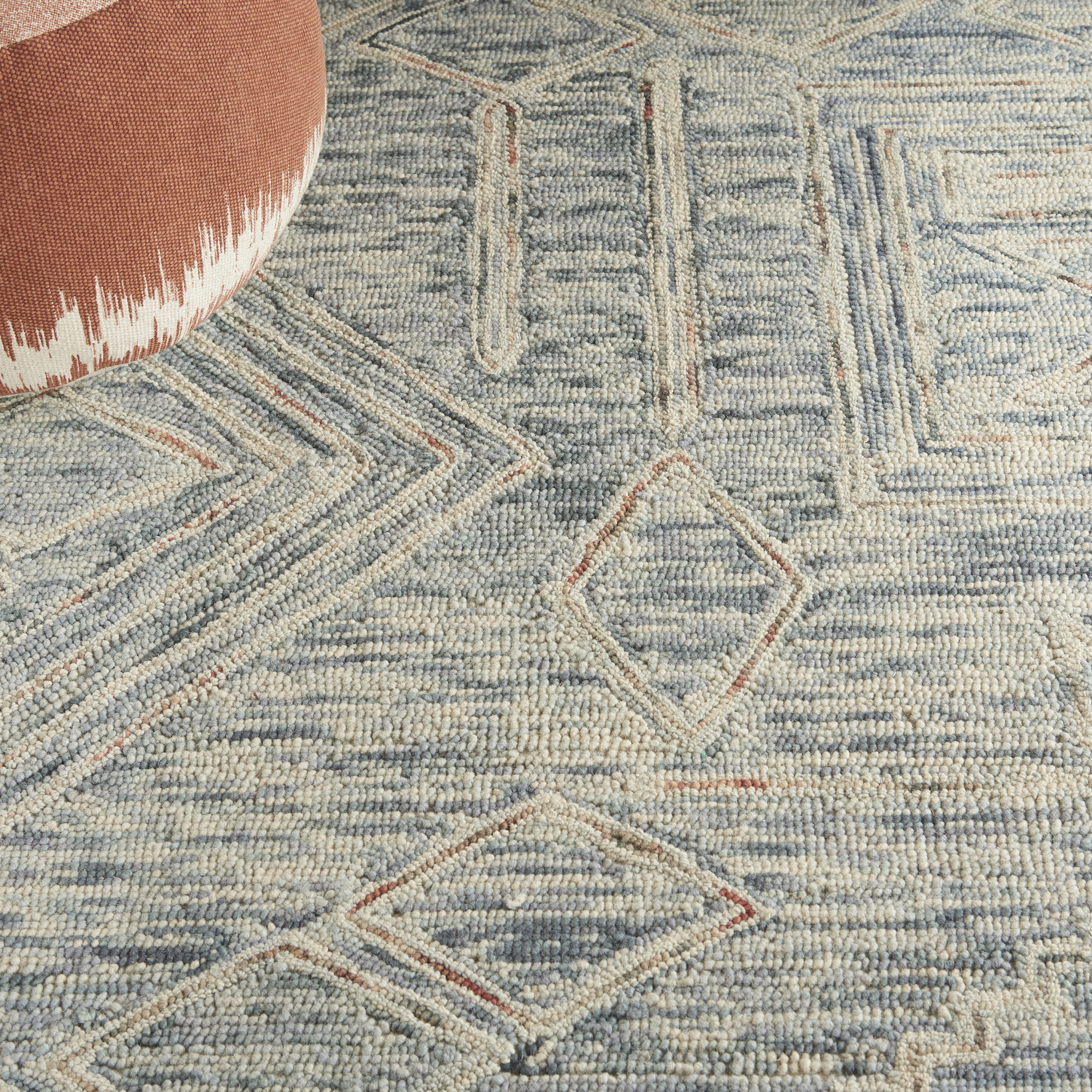 Nourison Interlock 8' x 10'6" Blue Multicolor Bohemian Indoor Rug