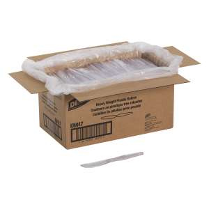 Dixie, Heavy-weight Polystyrene Disposable Plastic Knives, Clear