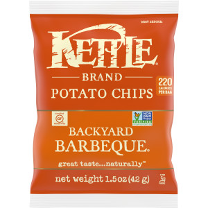 Kettle Brand Potato Chips, Backyard Barbeque Kettle Chips, Snack Bag, 1.5 Oz
