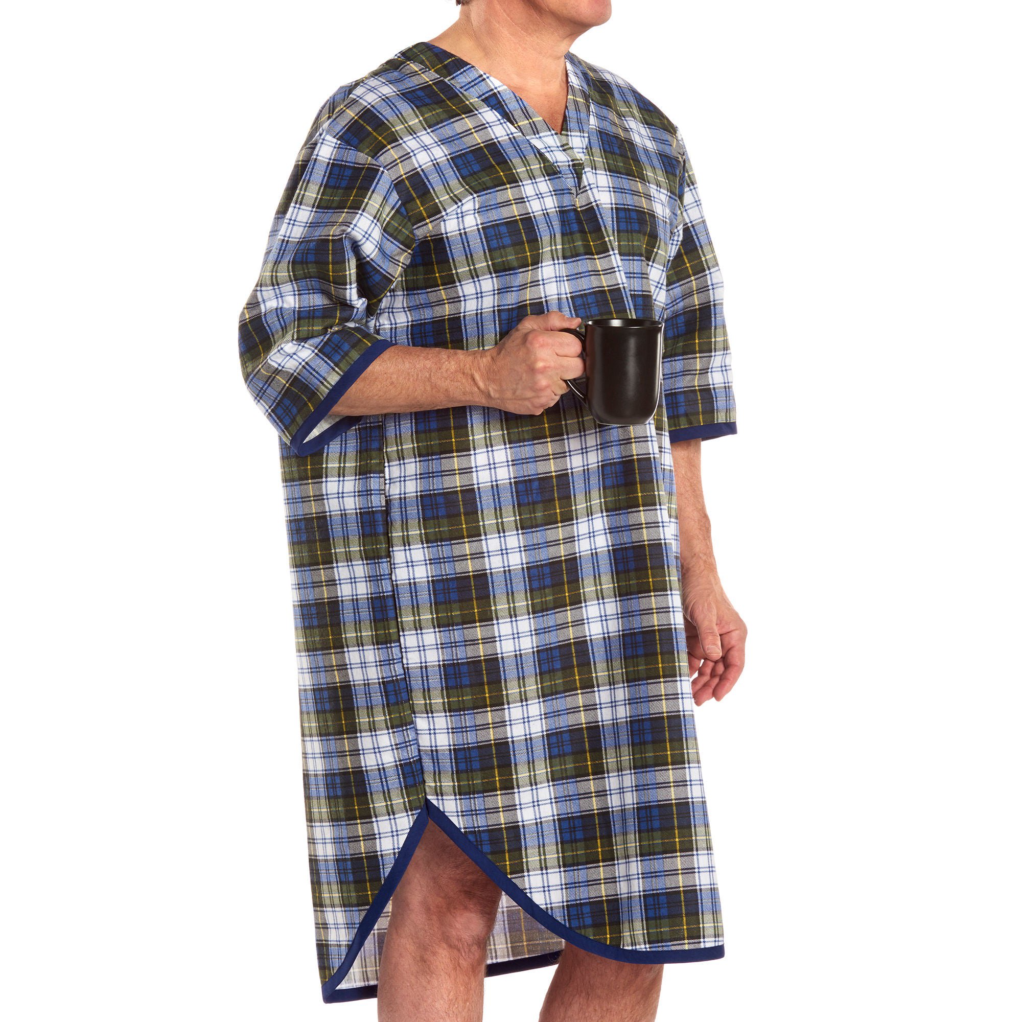 Snap Wrap™ Patient Exam Gown, Blue Plaid Print