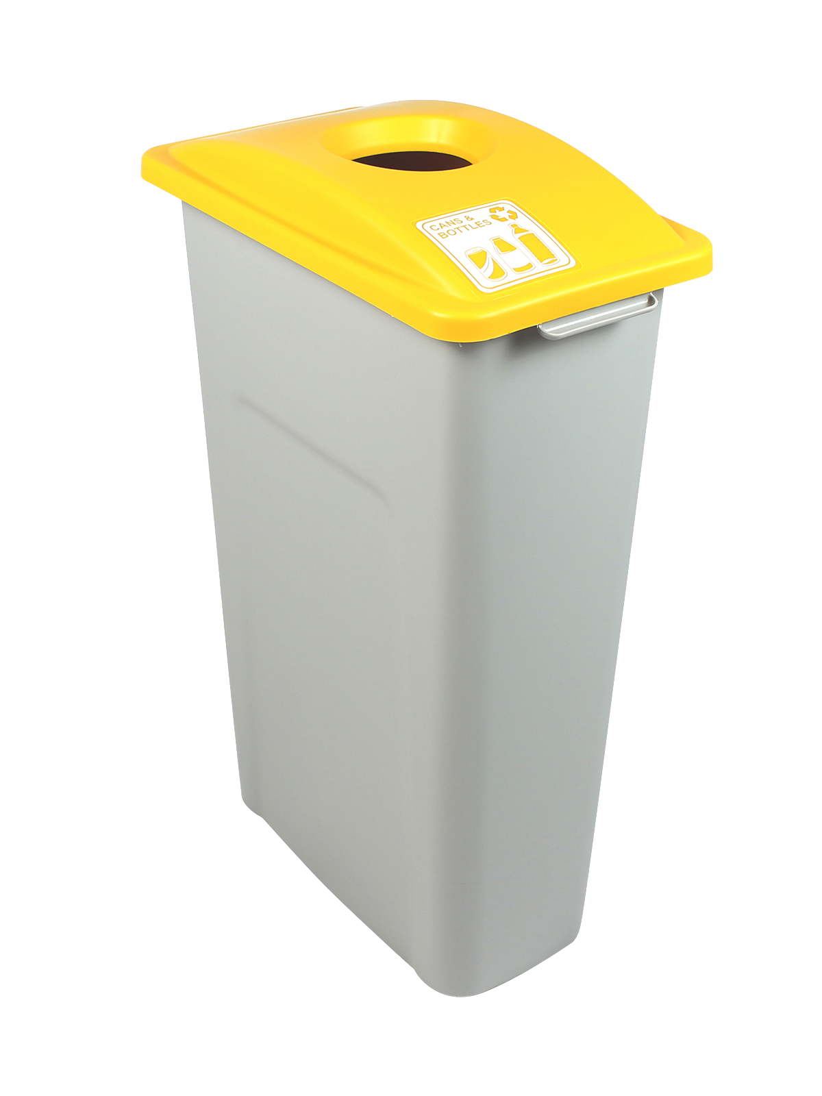 WASTE WATCHER – Single – Kit – Cans & Bottles – Circle – Grey-Yellow