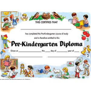 Pre-Kindergarten Diploma, 8.5" x 11", Pack of 30