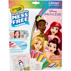 Color Wonder Glitter Coloring Pages & Markers, Princess