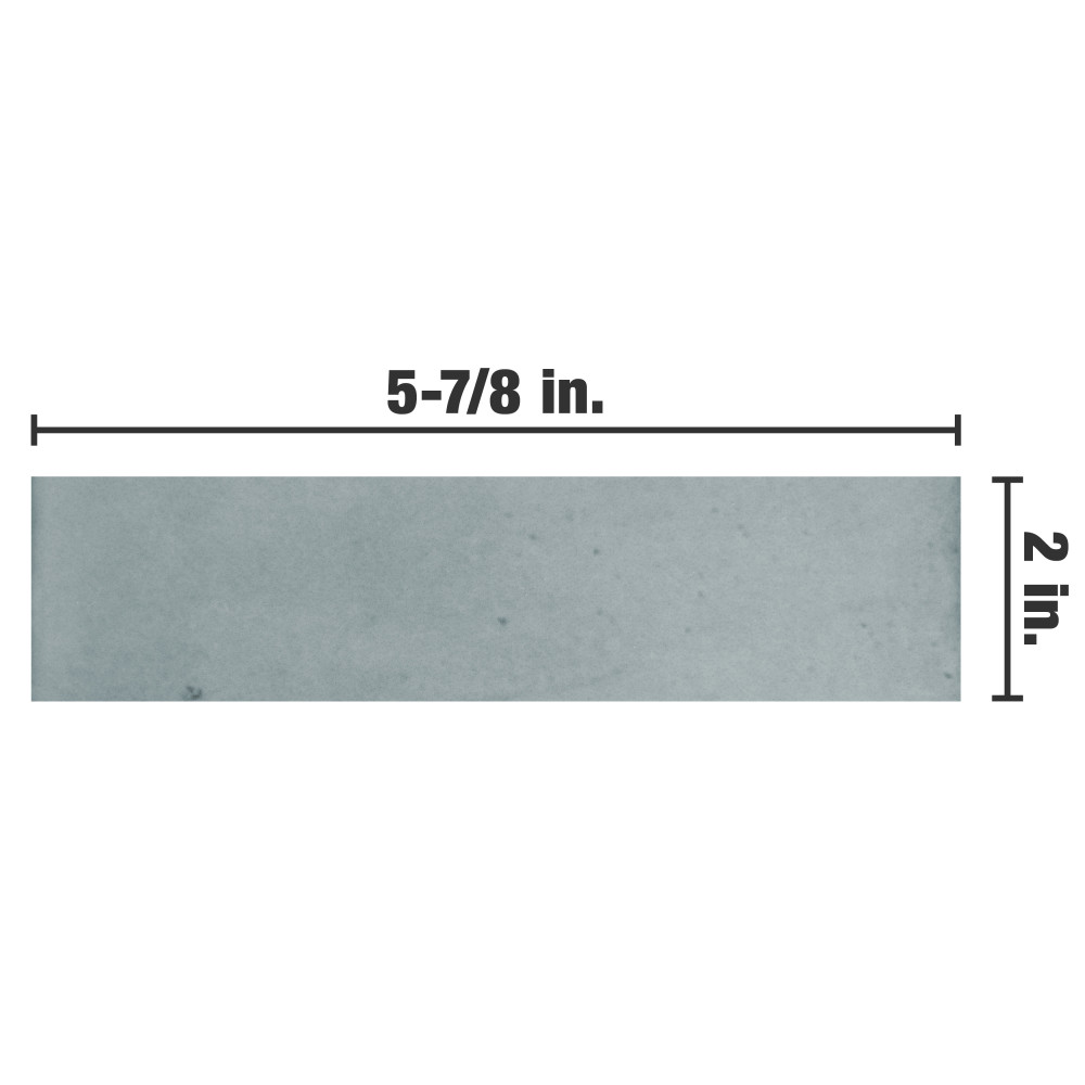 Coco Matte Blue Grass 2 in. x 5-7/8 in. Porcelain Floor and Wall Tile