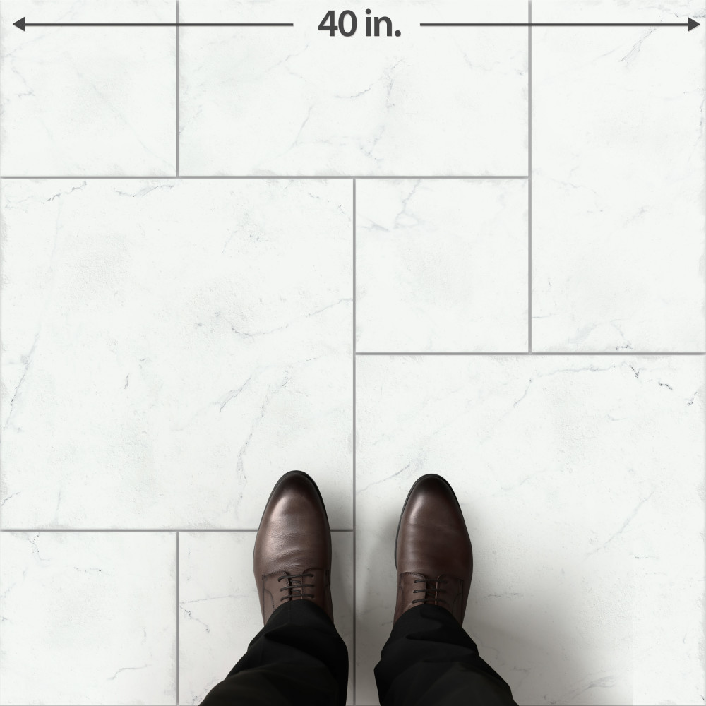 Timeless Calacatta Natural Modular 39-3/8 in. x 39-3/8 in. Porcelain Floor and Wall Tile