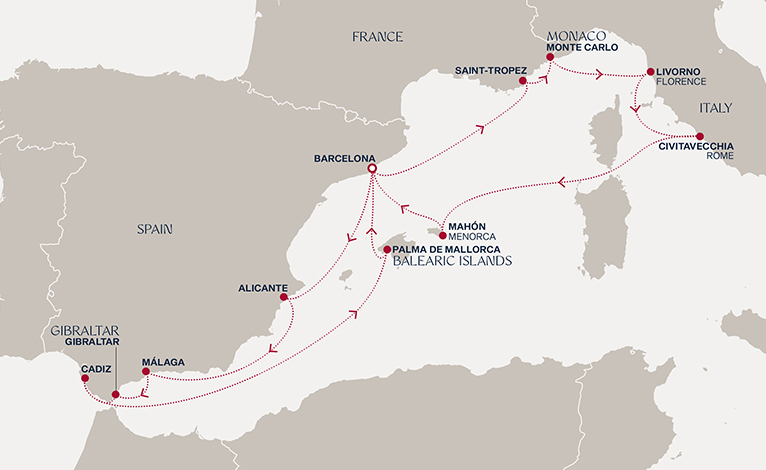 Itinerary map