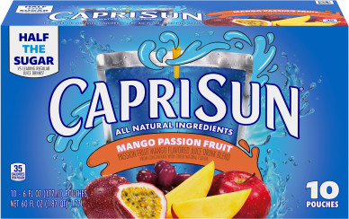 Capri Sun® Passionfruit Mango Juice Drink Blend, 10 ct Box, 6 fl oz Pouches