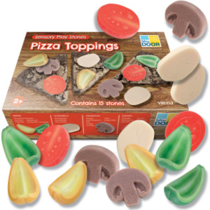 Sensory Play Stones, Pizza Toppings