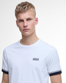 Deep Cuff Evan Tipped T-Shirt Classic White