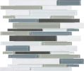 Bliss Stainless Steel-Stone-Glass Mosaics Nordic Storm 12×12 Linear Mosaic