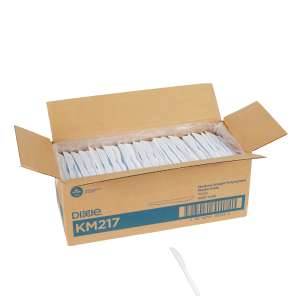Dixie, Medium-weight Polystyrene Disposable Plastic Knives, White
