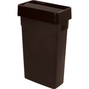 Carlisle, TrimLine, 23 gal, Polyethylene, Brown, Rectangle, Receptacle