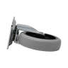 Special Made, Non-Marking Plate Casters, Swivel Mount Plate, 4" Wheel, Black/Gray/Silver