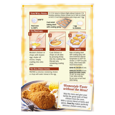 Oven Fry Extra Crispy Seasoned Coating Mix for Chicken, 4.2 oz Box