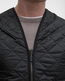 Quilted Zip-In Liner Black-Modern