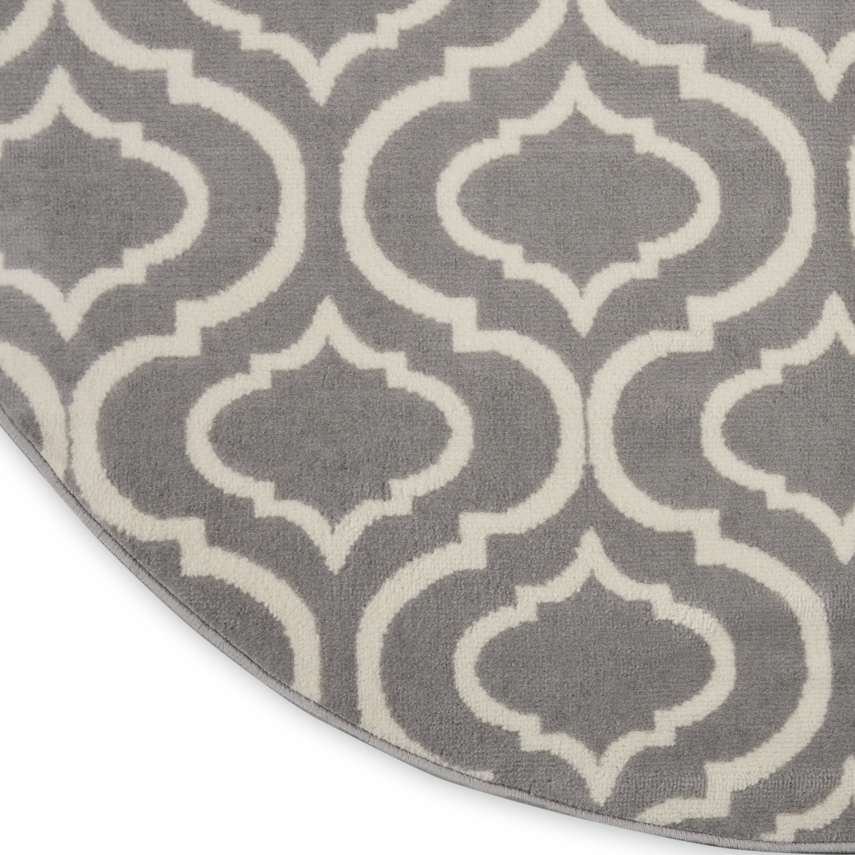 Nourison Jubilant 8' x Round Grey Contemporary Indoor Rug