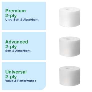 SCA558068, Tork, T7 Optiserve 2-Roll Coreless Bath Tissue Dispenser, Black