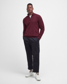 Essential Tisbury Half-Zip Jumper Ruby