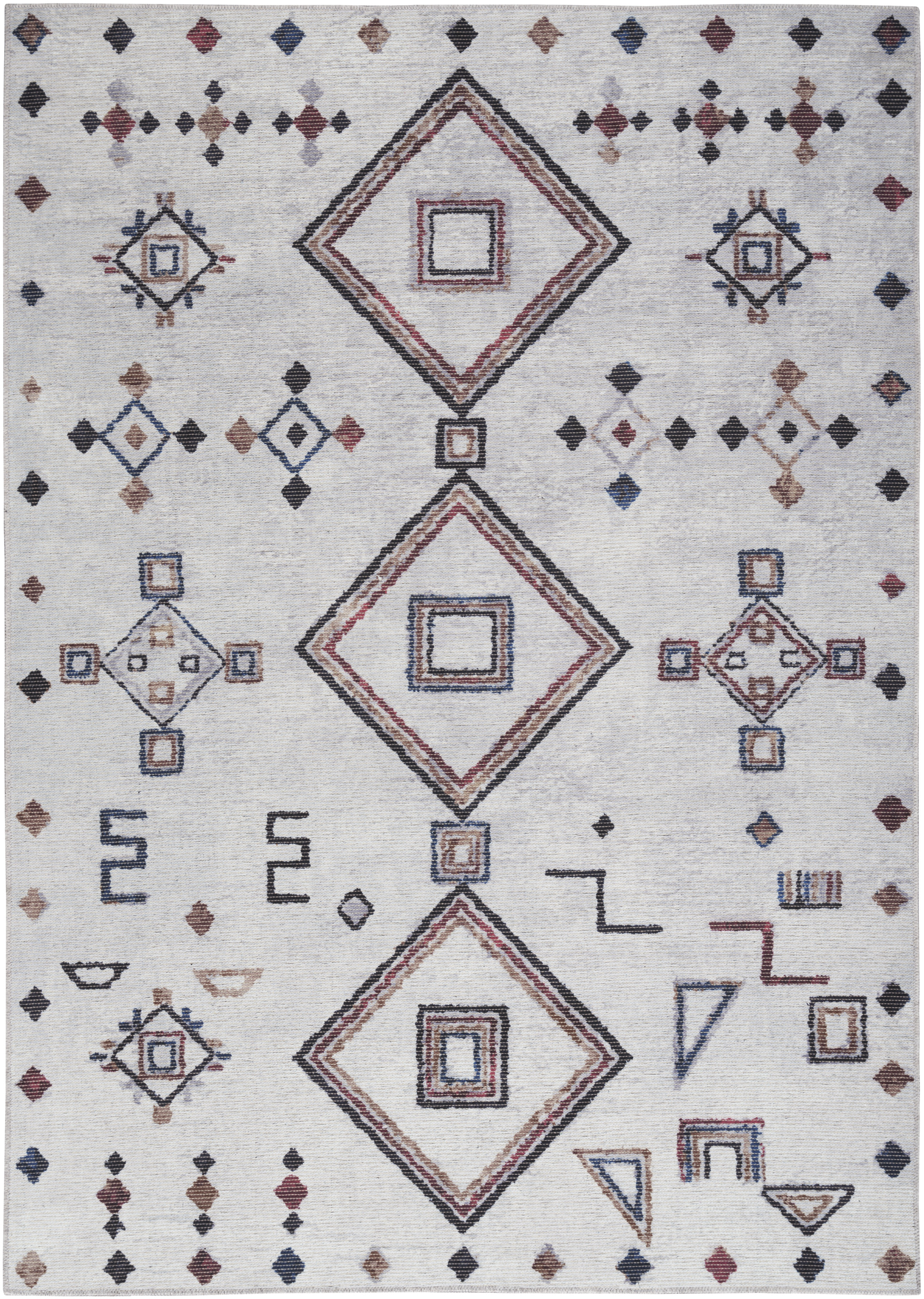 Nourison New Concept Washables 5'3" x 7'3" Ivory Multicolor Bohemian Indoor Rug