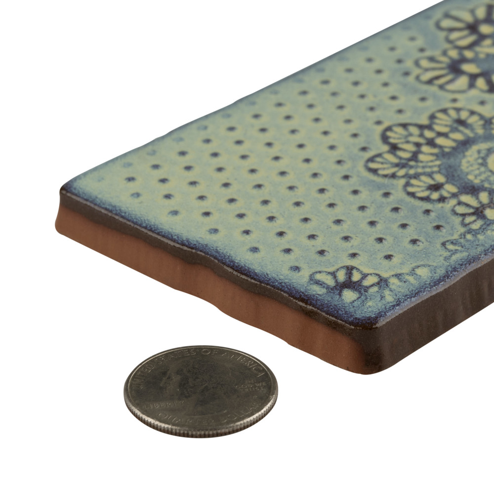 Antic Feelings Agua Marina 3 in. x 6 in. Ceramic Wall Tile