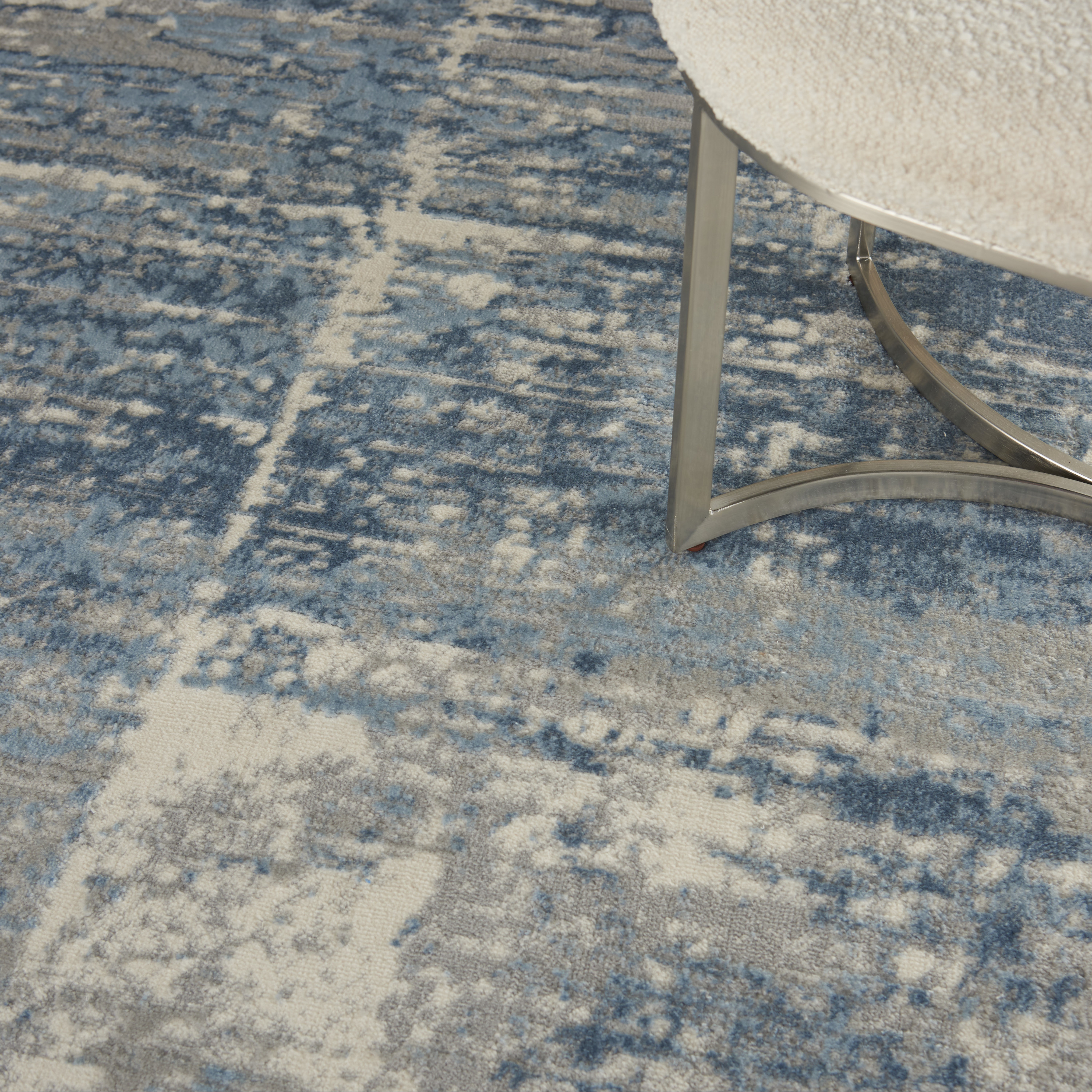 Nourison Solace 8' x 10' Ivory Grey Blue Modern Indoor Rug