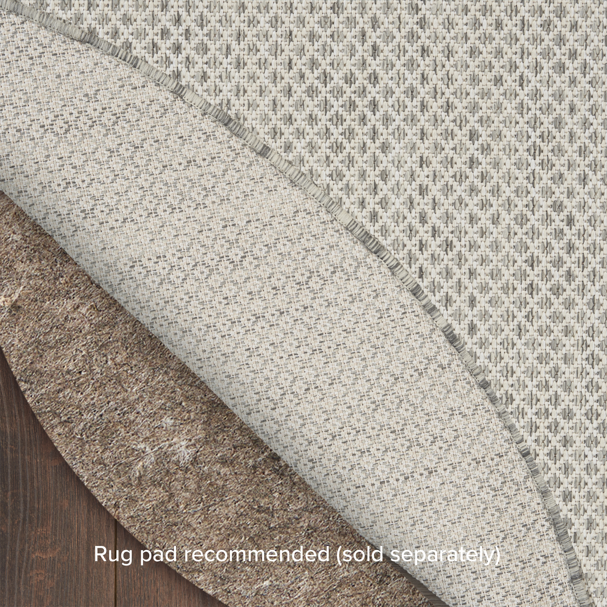 Nourison Courtyard 3' x 5' Oval Ivory Silver Modern Rug
