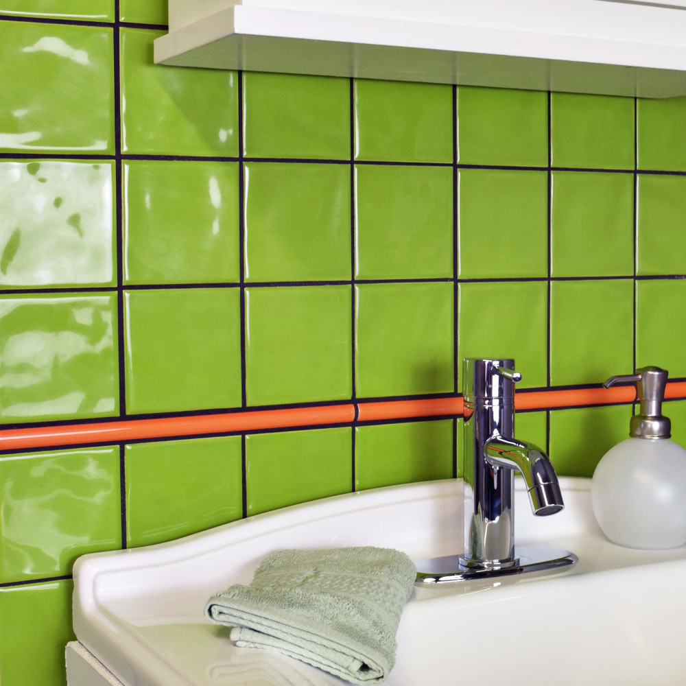 Twist Square Green Kiwi 11-3/4 in. x 11-3/4 in. Ceramic Mosaic Tile Twist Square Green Kiwi 11-3/4 in. x 11-3/4 in. Ceramic Mosaic Tile