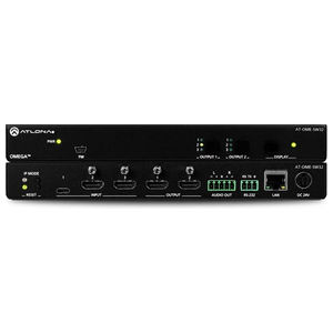Omega Matrix Switcher with 2x HDMI and 1x USB-C and 2x HDMI Outputs.