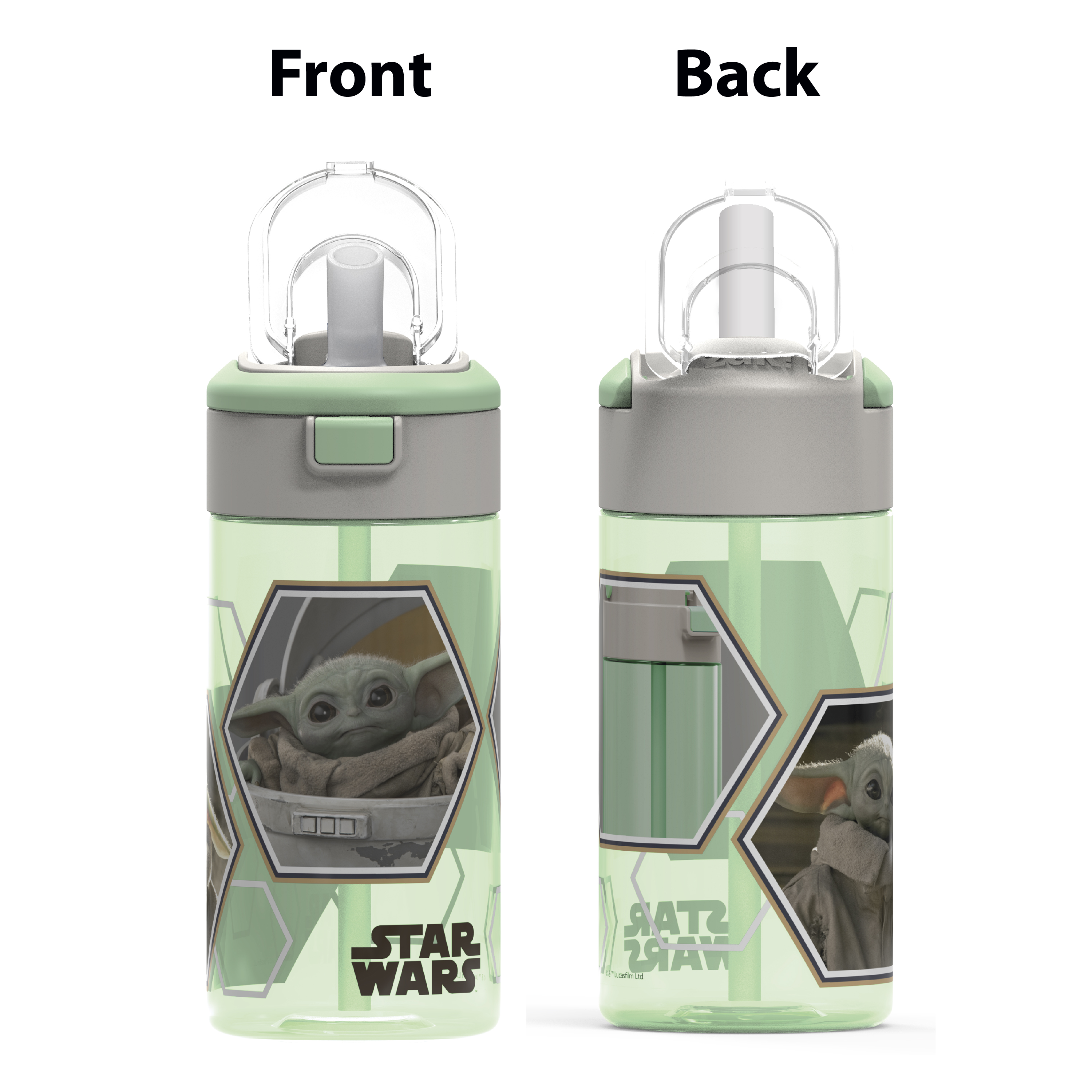 Star Wars: The Mandalorian 18 ounce Reusable Water Bottle with Straw, The Mandalorian slideshow image 7 Star Wars: The Mandalorian 18 ounce Reusable Water Bottle with Straw, The Mandalorian slideshow image 7