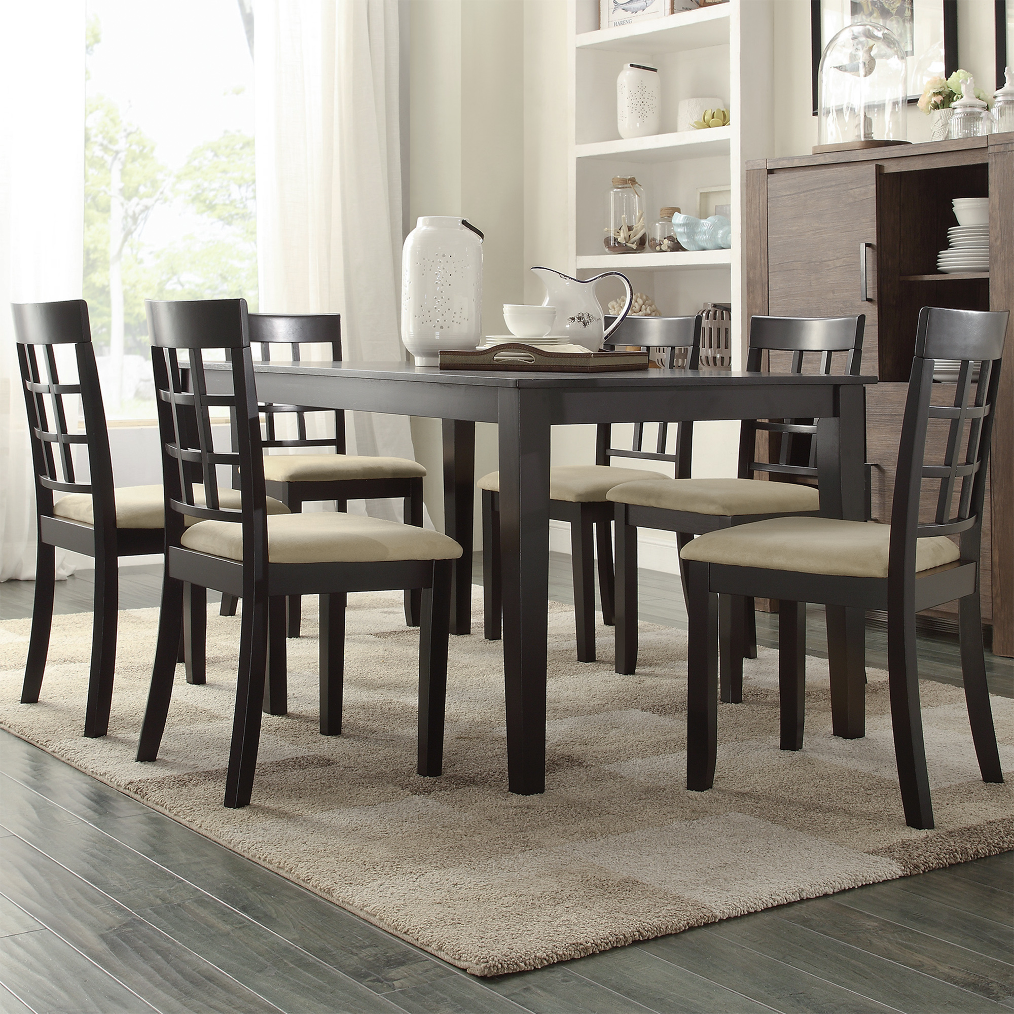 Black Wood Dining Set