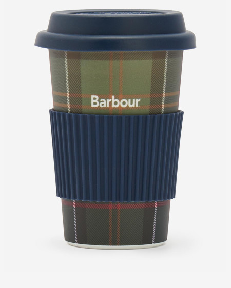 Reusable Tartan Travel Mug