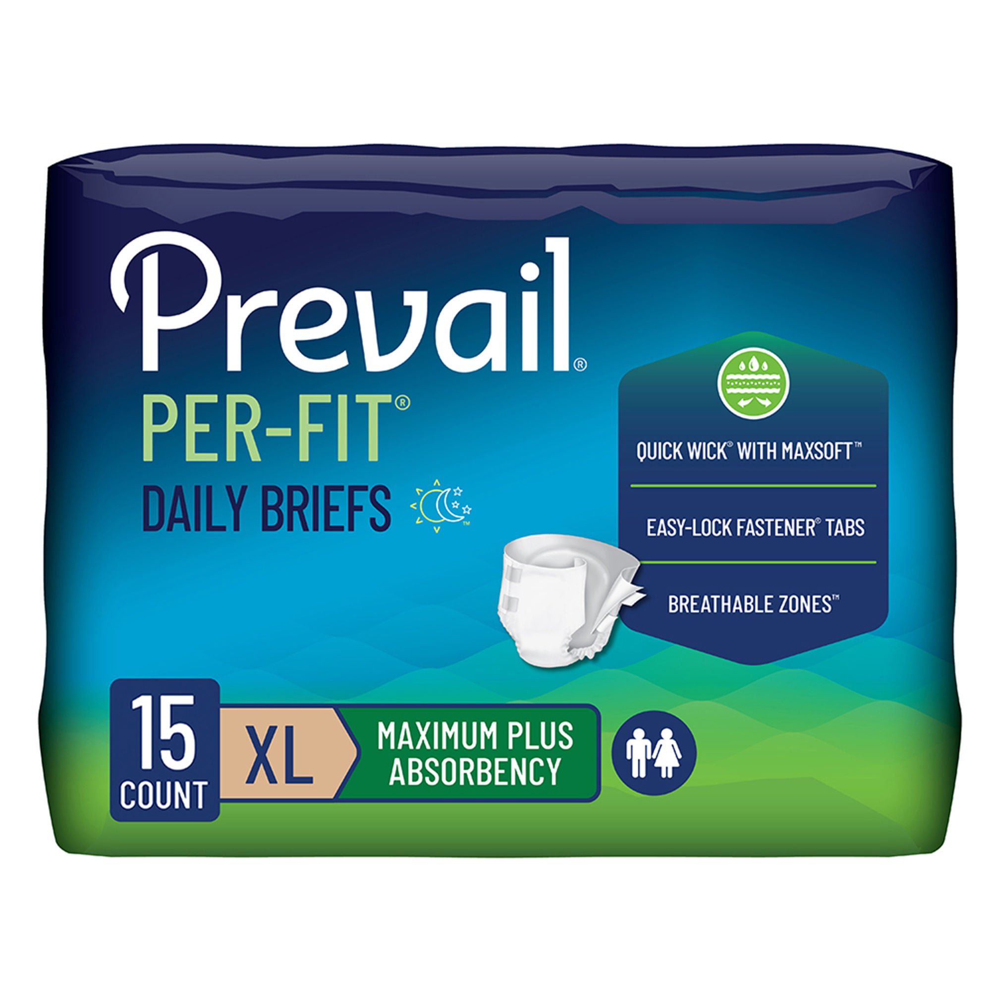 Prevail® Per-Fit® Maximum Incontinence Brief, Extra Large