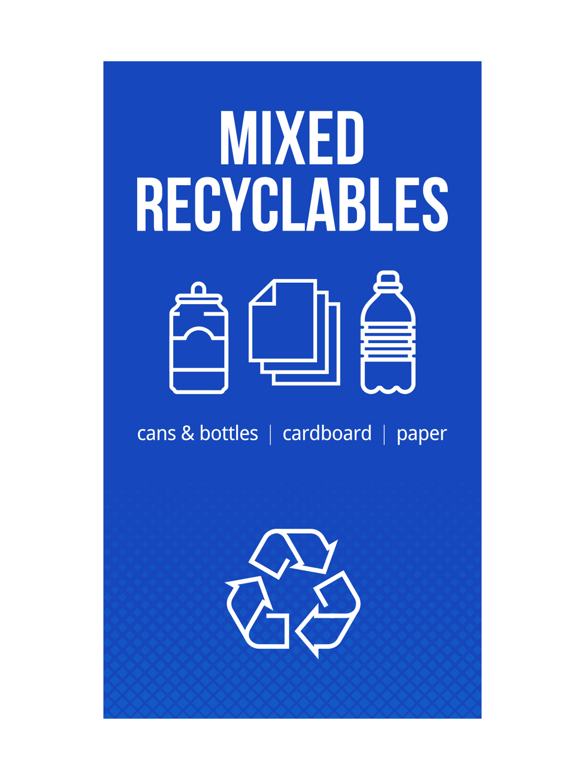 FUSION – Sign – Body – Mixed Recyclables – Blue