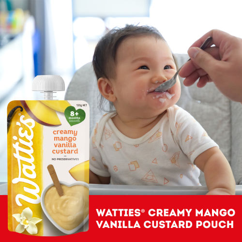  Wattie's® Creamy Mango Vanilla Custard 120g 8+ months 