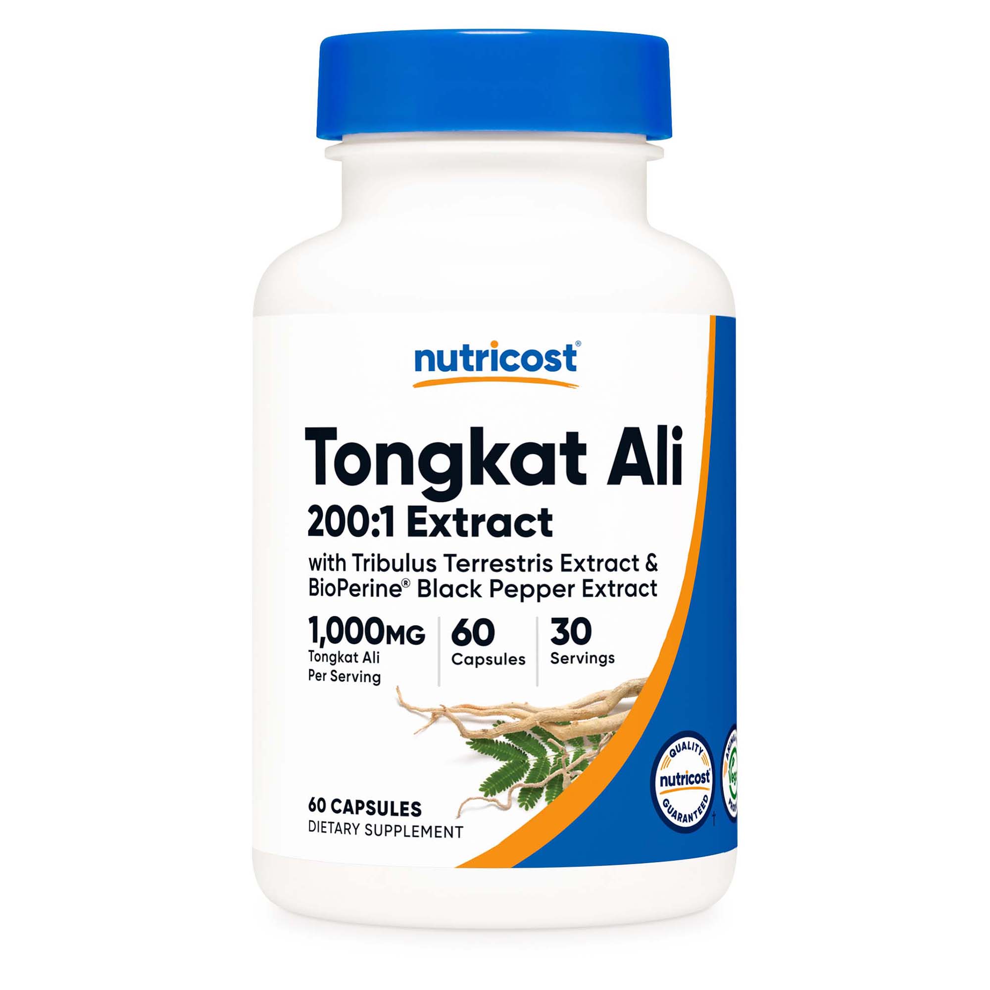 Nutricost VITAMIN, CAP TONGKAT ALI 200:11000MG (60/BT 12BT/CS)