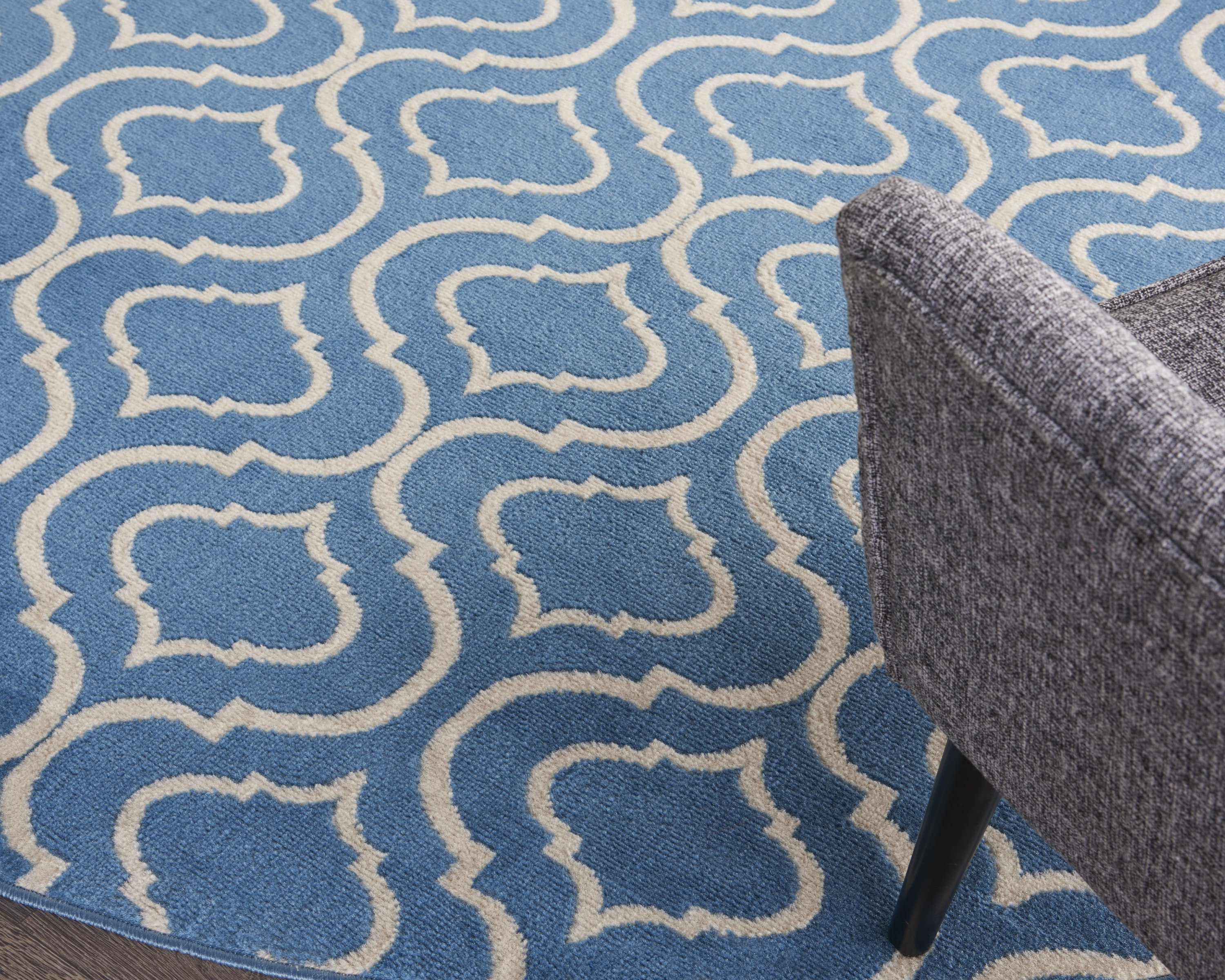 Nourison Jubilant 8' x Round Blue Contemporary Indoor Rug