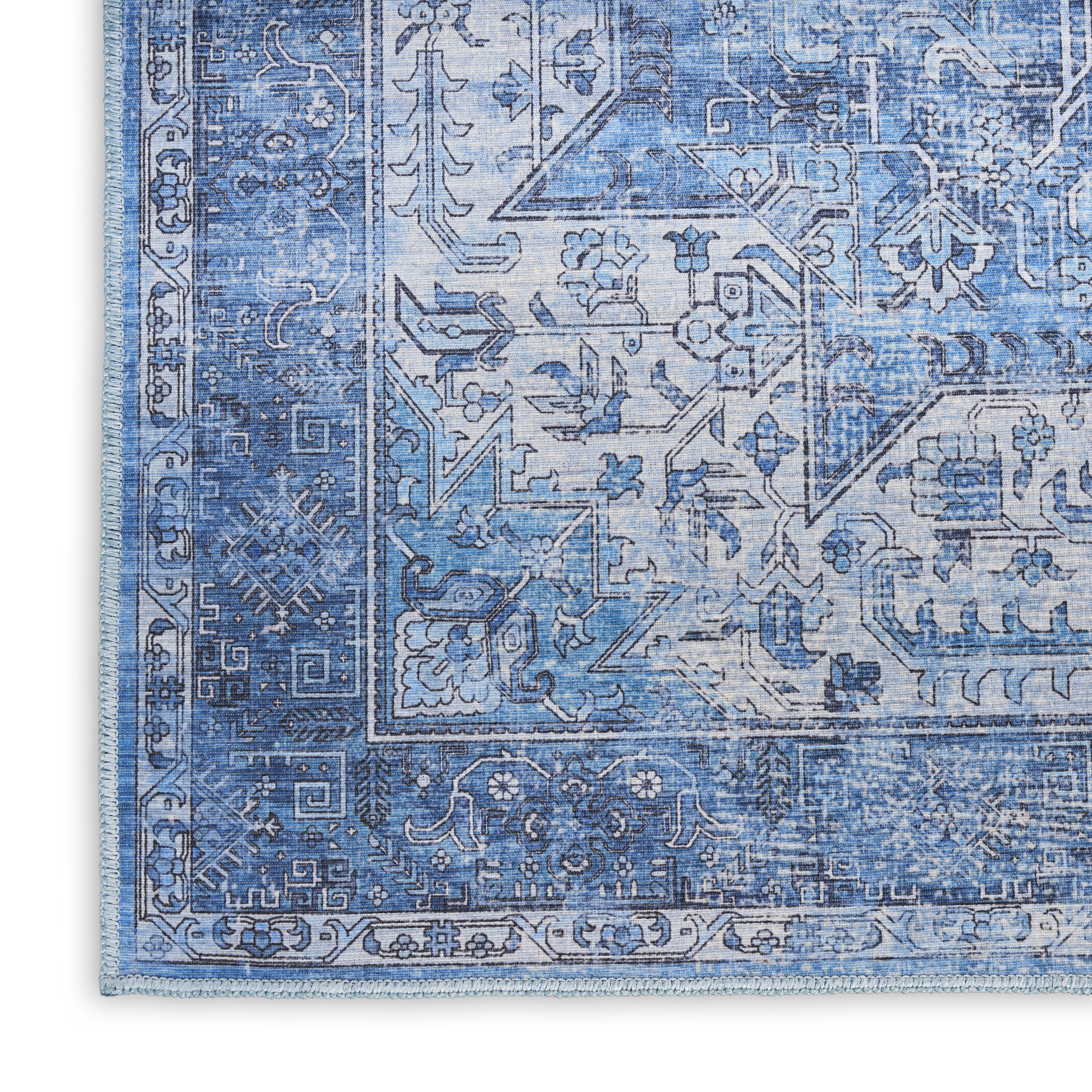 Nourison Nourison Washables 9'2" x 12' Blue Vintage Indoor Rug