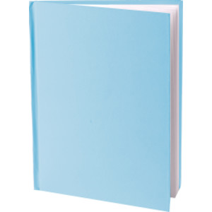 Blue Hardcover Blank Book, White Pages, 11"H x 8-1/2"W Portrait, 14 Sheets/28 Pages