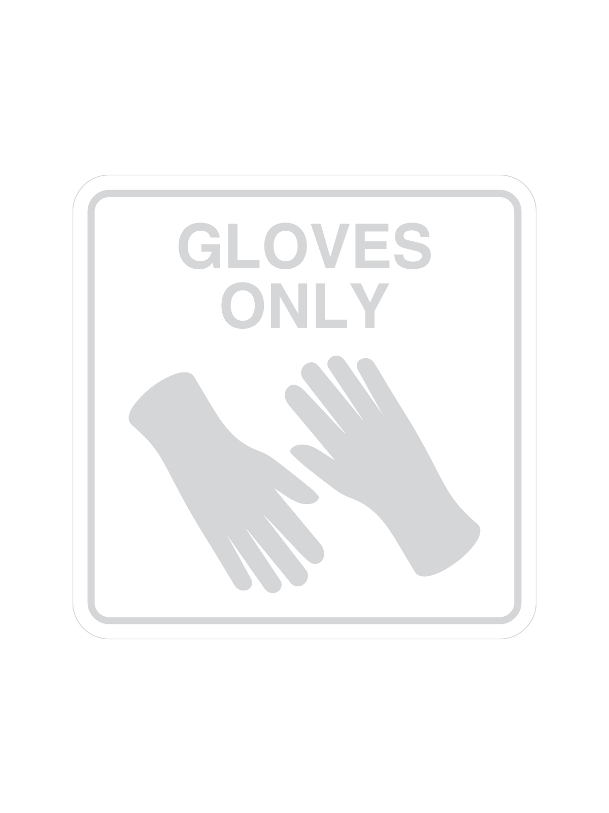 WASTE WATCHER – Label – Gloves Only – Clear-White