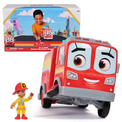 Disney Junior Firebuds, Véhicule de secours de Bo et Flash avec VROOMLINK, effets sonores et lumineux, mouvements, jouets pour filles et garçons à partir de 3 ans